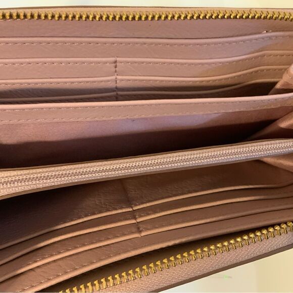 Fossil Logan RFID Zip Around Women's Clutch - Orchid Tint 8”x4” - Picture 6 of 7